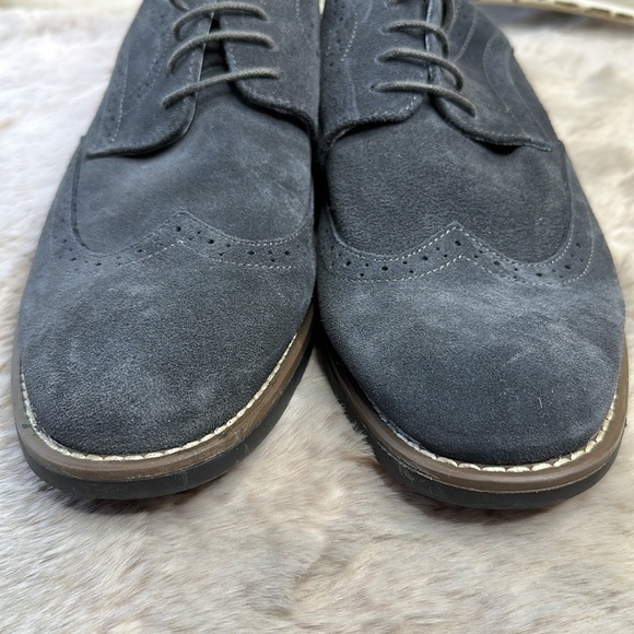 Bruno Marc | Blue-Gray Suede Wingtips Men’s 11 - Picture 7 of 13